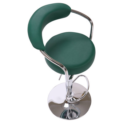 Zenith Swivel Upholstered Adjustable Height Counter Stool with Metal Frame