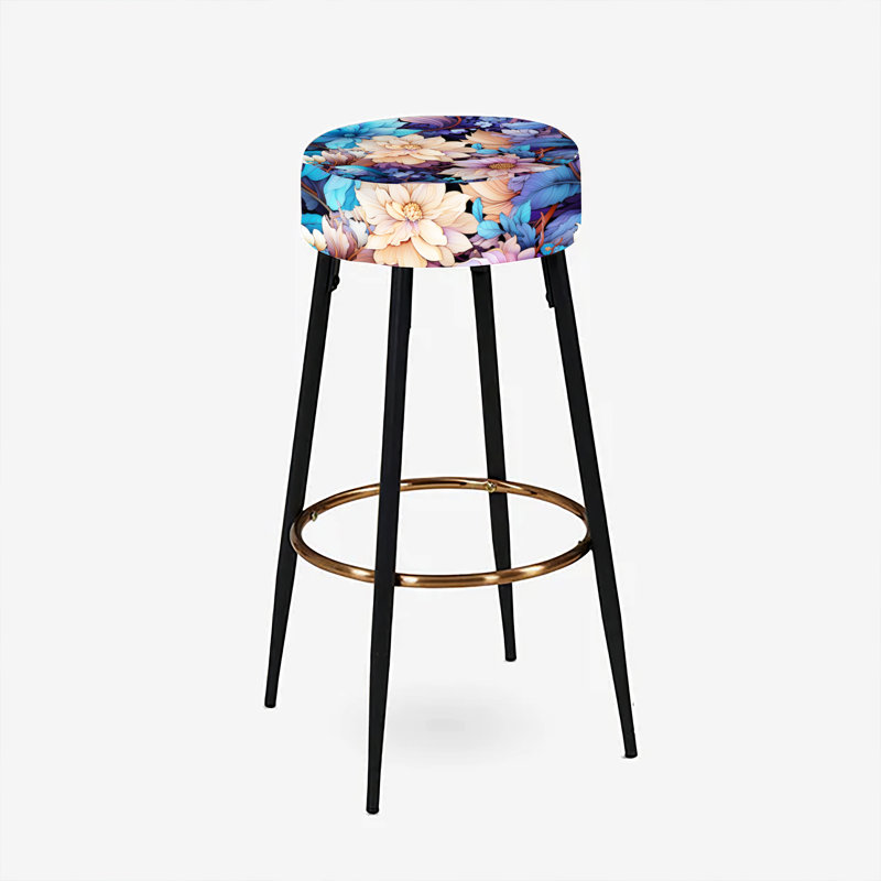 Ensemble de 2 tabourets de bar célestes pivoines bleues Stellar Pure I