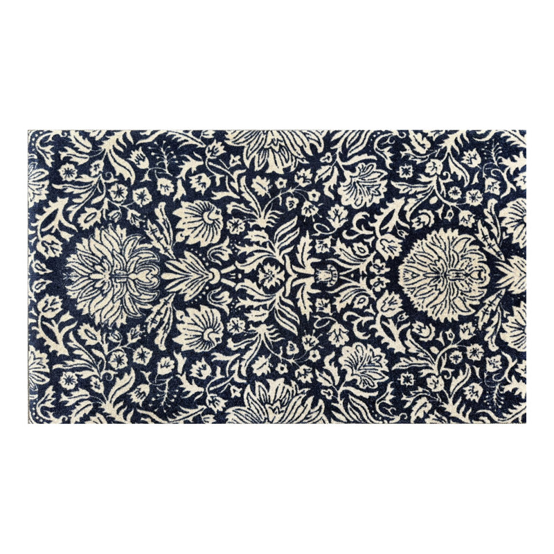Tapis bleu lavable Cornflower, Bleu