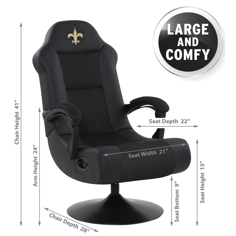 Fan Life Game Chair, New Orleans Saints - Black