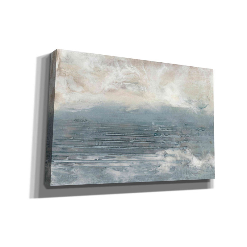 «Pale Blue I» par Lila Bramma, art mural sur toile, H 40 po x l 60 po x P 1,5 po