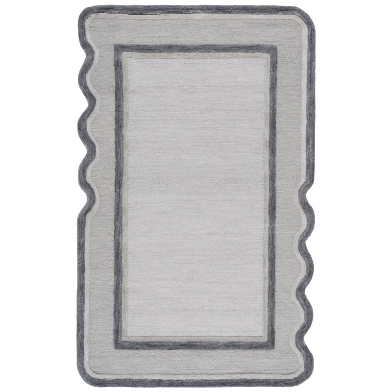 Martha Stewart 4953 Hand Tufted 80% Wool; 20% Cotton Geometric Rug, Rectangle 6' x 9'