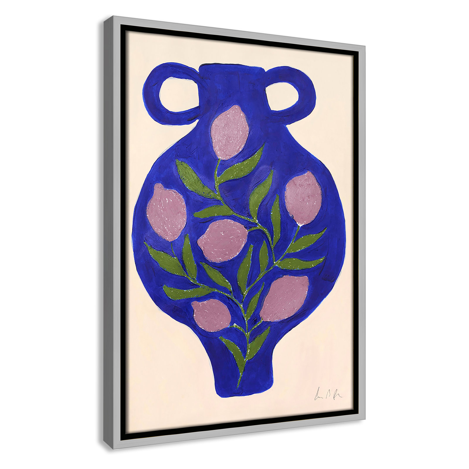Vase No. 03 Print by Camilla Bergqvist, Silver, 19.5" H x 13.5" W