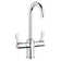 Elkay Single Hole 12-1/2" Deck Mount Faucet With Gooseneck Spout Twin Lever Handles Chrome