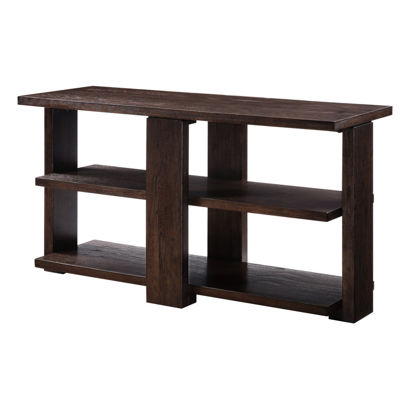 Table en bois de noyer à 2 tablettes pour grenier, fabriquée en bois de peuplier