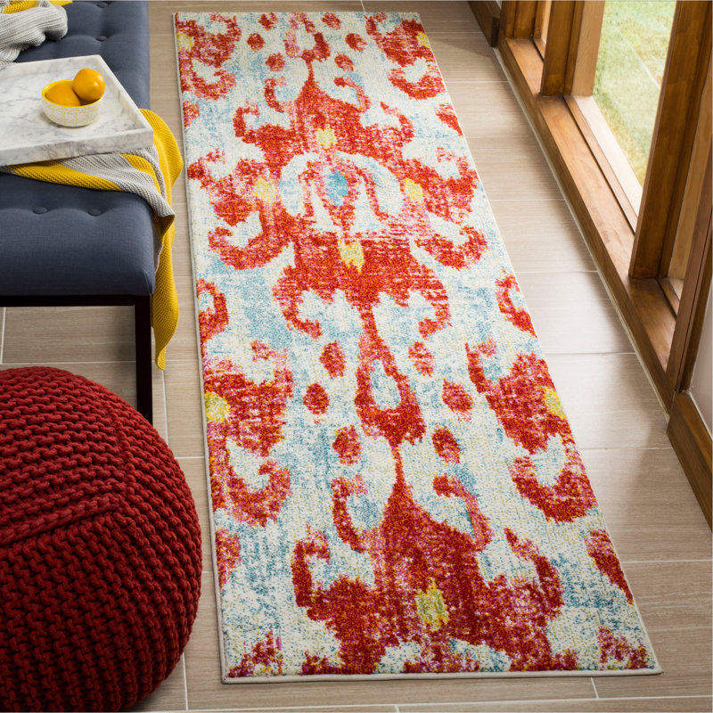 Tapis rouge Ahart, Tapis de couloir 2 pi 3 po x 8 pi