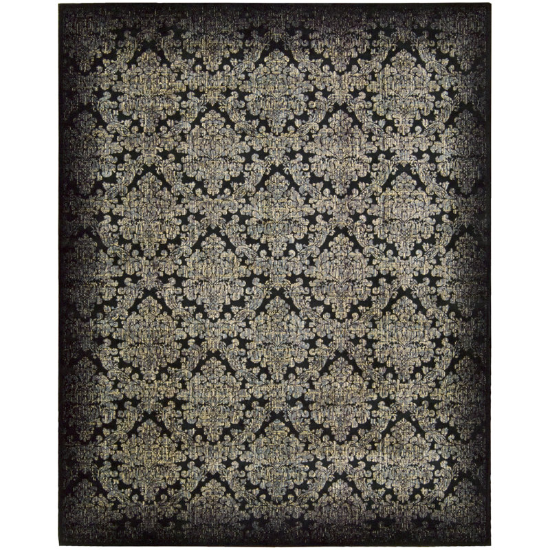 Angelo Cotton Damask Indoor Rug, Rectangle 3'6" x 5'6"