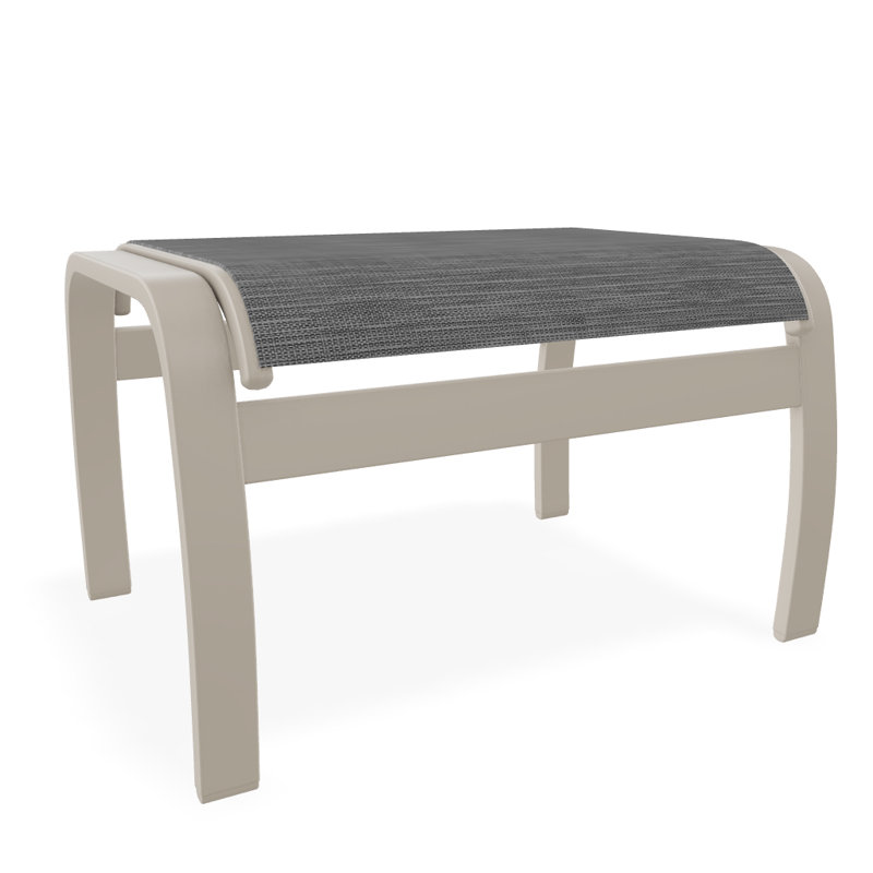 Repose-pieds d'extérieur avec coussin Askar, Désert texturé, Gris anthracite Collect