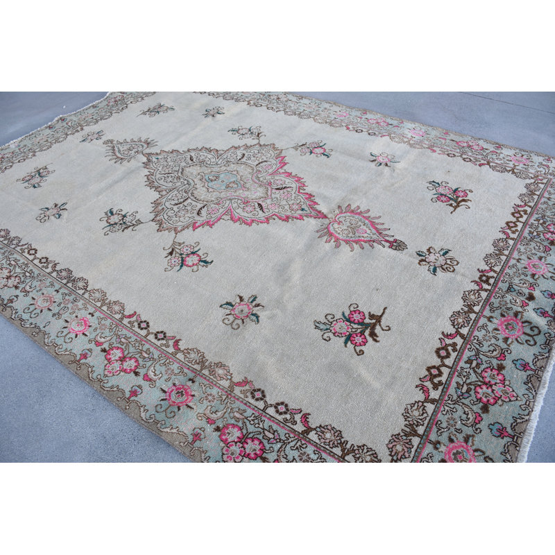 Tapis en laine beige élégant Elegant