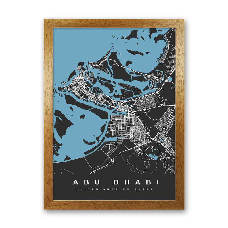 Abu Dhabi - Print, Brown Paper, 88cm H x 64cm W x 3cm D