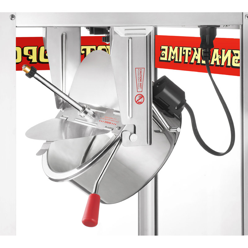 Top Star Popcorn Machine - 12oz Stainless-Steel Kettle, Reject Kernel Tray, Warming Light, and Accessories by Great Northern Popcorn (Red and Yellow)