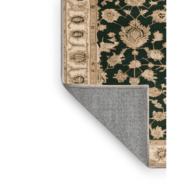 Machine Washable Persian Brown Area Rug, Square 4'