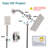 8" Stainless Steel Square Rain Shower Head And Handheld Shower Combo, Wall-mounted