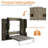 Murphy Bed With Storage Cabinet Shelves, Queen Wall Bed And USB Port-190851933-170185947
