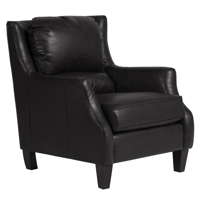Fauteuil Avonelle, Similicuir noir