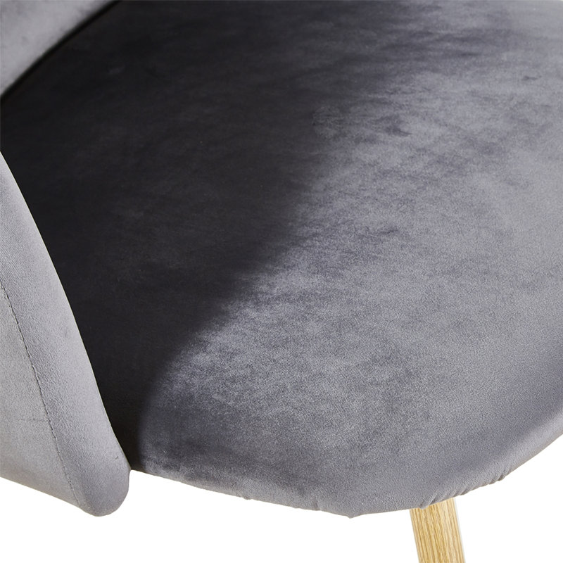 Denise 46cm H Velvet Upholstered Armchair, Grey
