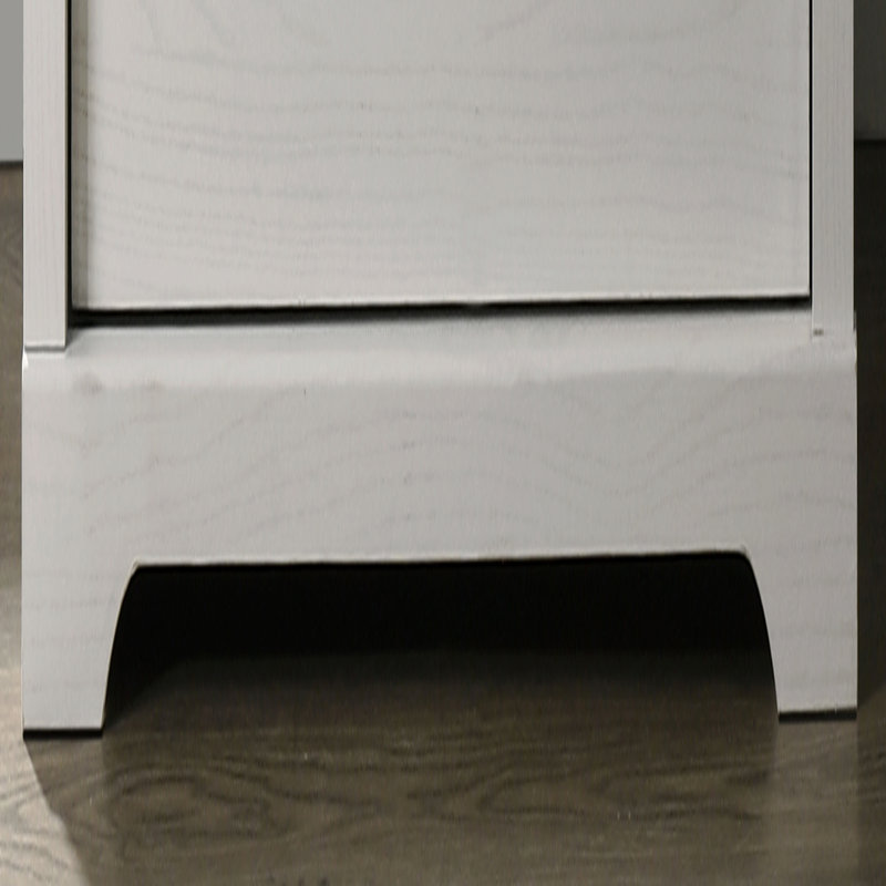 32"W 4-Drawer Chest With Black Handles, White