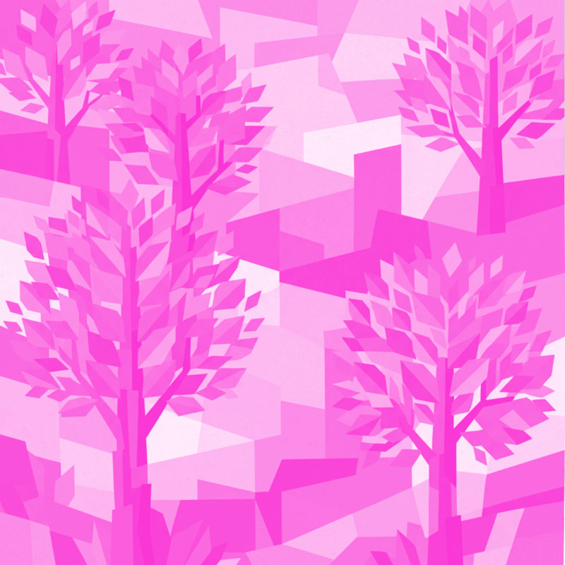 Édredon à motif géométrique, Très grand lit, Light Pink Dark Pink