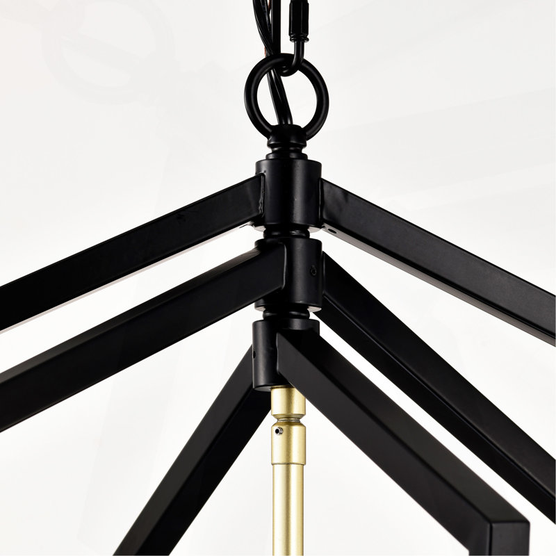 Luminaire suspendu moderne en métal 8 lumières, H 33,54 po x l 18,11 po x P 18,11 po, 8 lumières