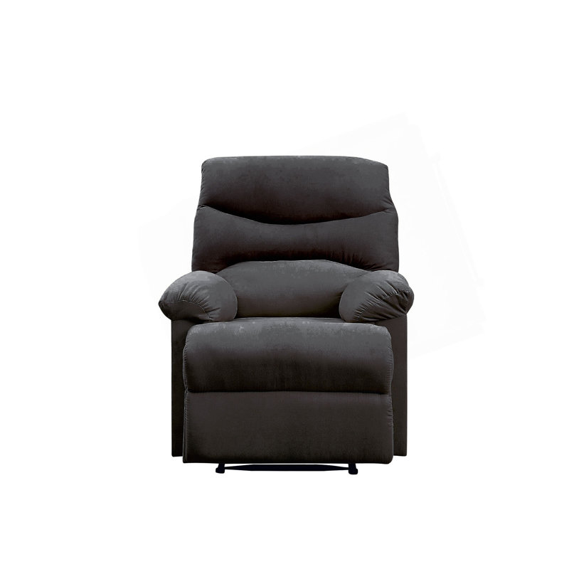 Fauteuil inclinable avec accoudoirs coussinés, Noir