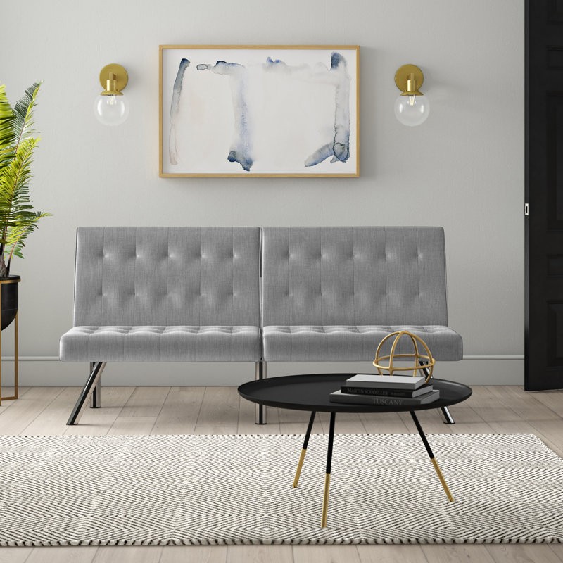 Borland Polyester Teen Sofa Bed, Light Gray Polyester