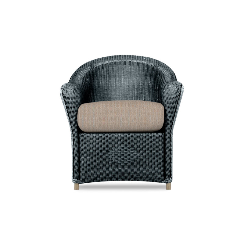 Reflections Outdoor Dining Armchair, Demo Oatmeal, Denim Blue