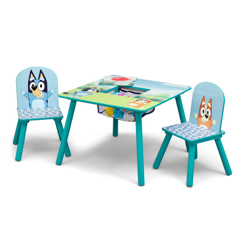Bluey Kids Table And Chair Set With Storage (2 Chairs Included) Delta Children - Greenguard Gold Certified