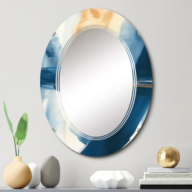 Indigo Panel I - Cottage Wall Mirror, 31.5" H x 23.7" W