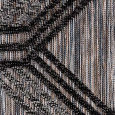Geometric Hand Woven Indoor / Outdoor Area Rug
