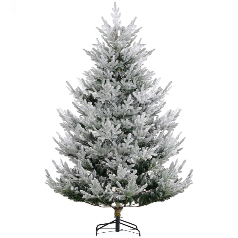 Arbre de Noël artificiel 7,5 pi, arbre de Noël articulé en pin avec 1218 branches réalistes, base en acier, ouverture automatique