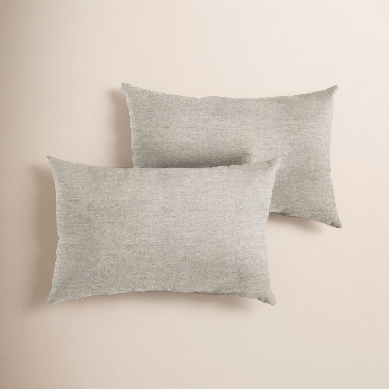 Easton Sunbrella Weather Resistant Lumbar Pillows, 12" x 18", Cast Silver