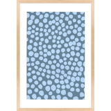 Periwinkle On Blue Gray Painting by Michela Sorrentino