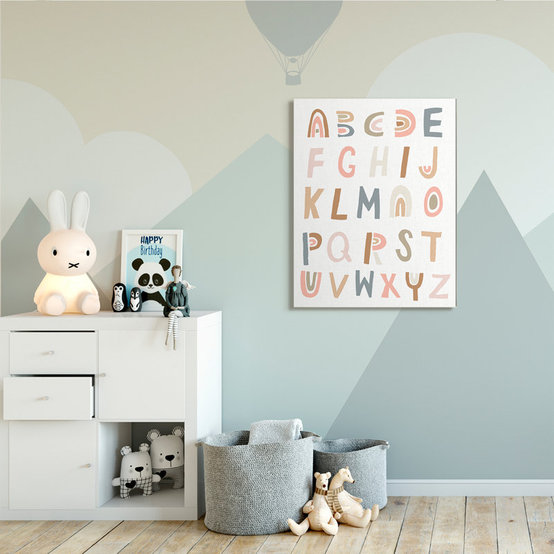 Alphabet arc-en-ciel Lanham, Toile tendue, H 48 po x l 36 po x 1,5 po