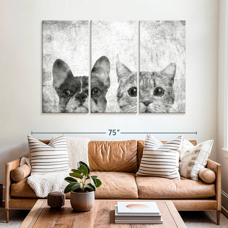 Brampt Pets Black And White, 42" H x 65" W