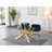 Chasta Glass Top Metal Base Dining Table-96833821-70657900