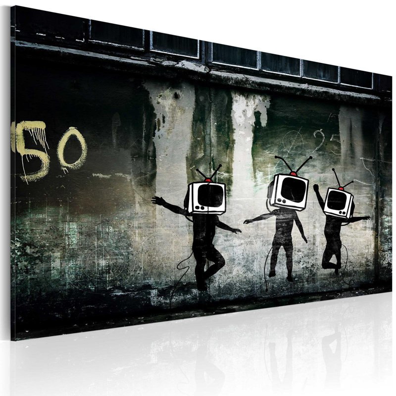 Traiana Banksy Tv Heads Dance sur toile