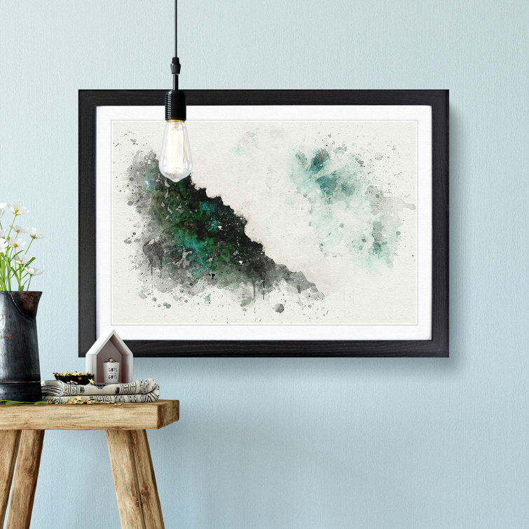 Waves in Midigama Beach in Abstract - Picture Frame Graphic Art Print