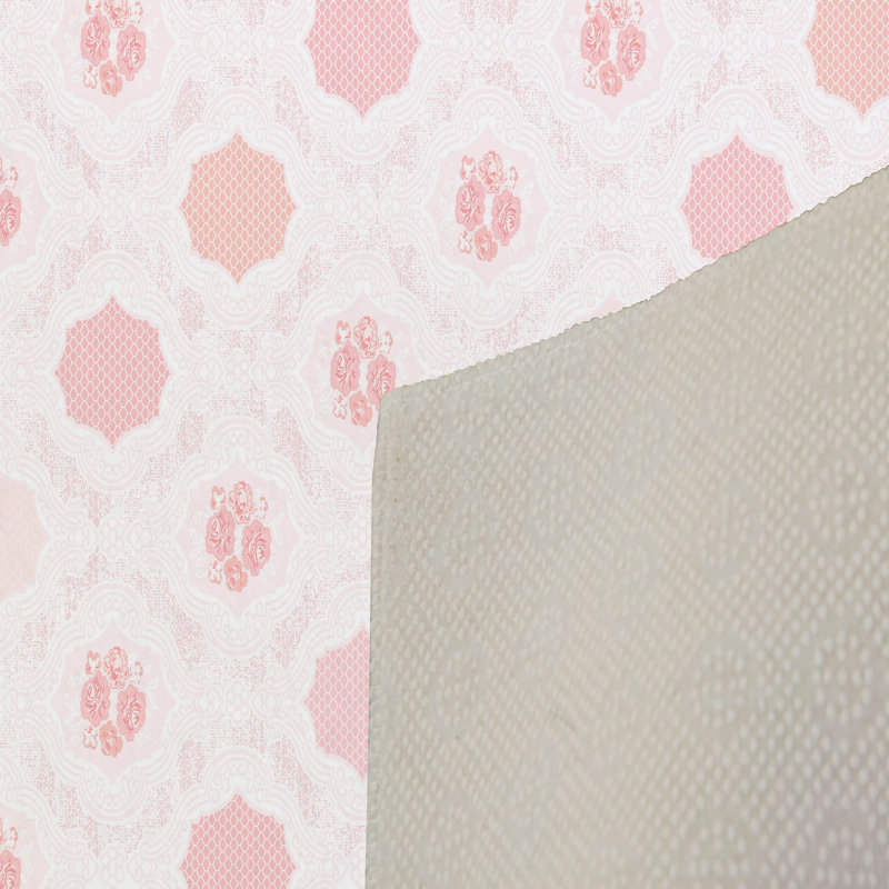 Tapis rose en polyester tissé à plat Clapp, Rectangle 3 pi 3 po x 4 pi 11 po