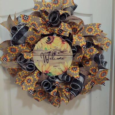 Couronne en tournesol 22 po