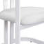 Ensemble de 2 chaises de salle à manger rembourrées, fauteuil en tissu avec assise beige et structure en métal blanc, capacité de poids de 265 lb