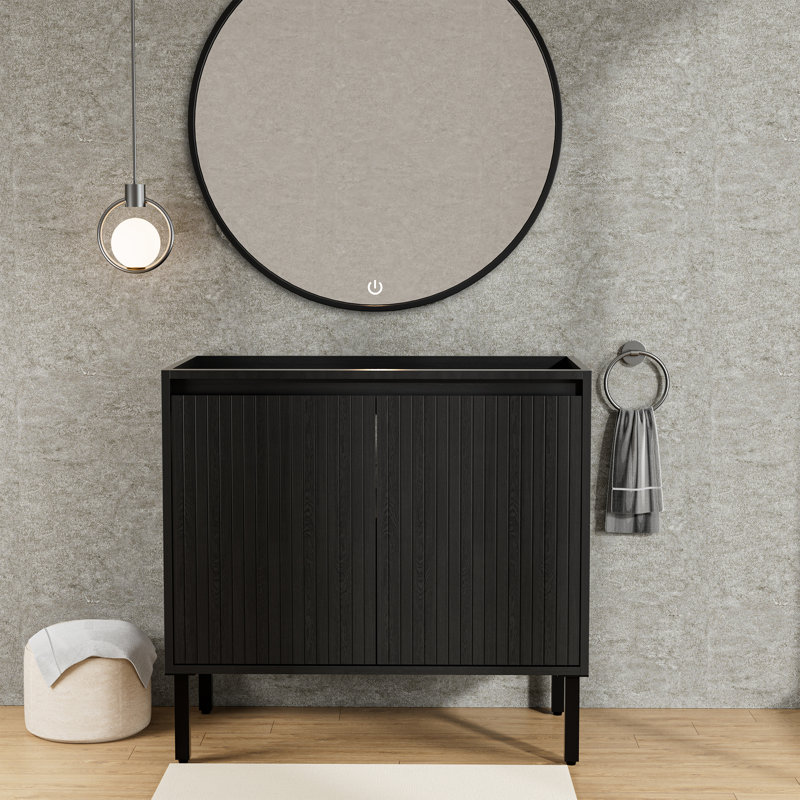 Meuble-lavabo modulaire Valdren 36 po, noir seulement