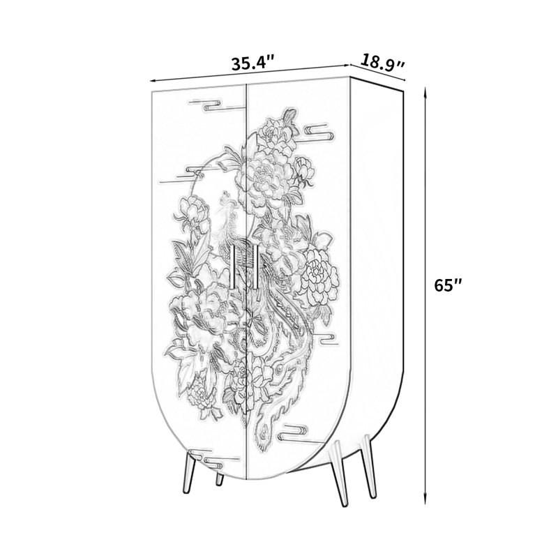 Garde-robe de rangement de chambre à coucher