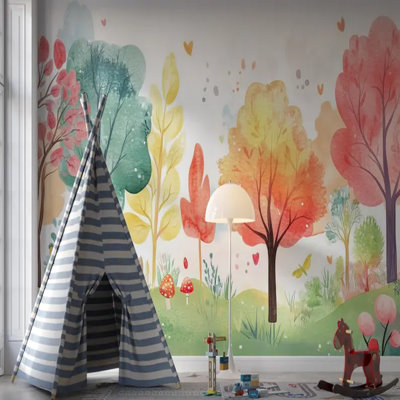 Whimsical Watercolor Forest