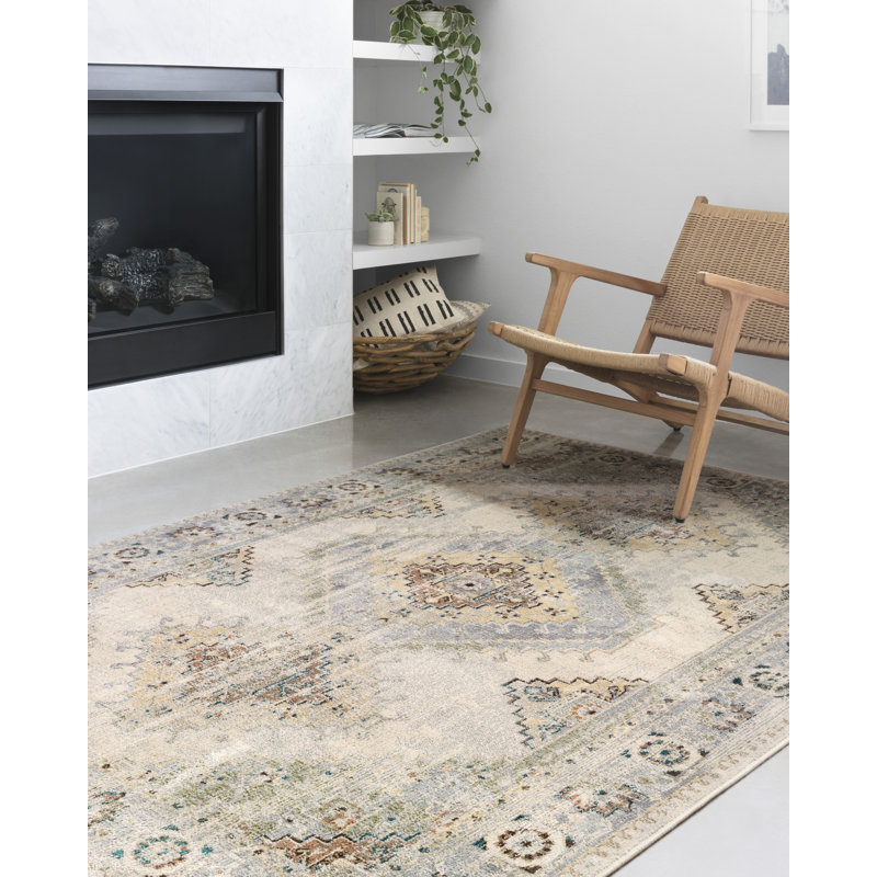 Tapis brun à motif oriental Fuchs, Rectangle 4 pi x 6 pi