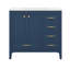 Meuble-lavabo 36 po avec lavabo, armoire de salle de bain avec porte à fermeture en douceur, 4 tiroirs de différentes tailles-119691051