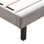 Queen Bed With Button Grey Velvet Headboard, Wood Slat Structure, Simple Assembly Steps Upholstered Bed, Design Element, Strong Support, Quick