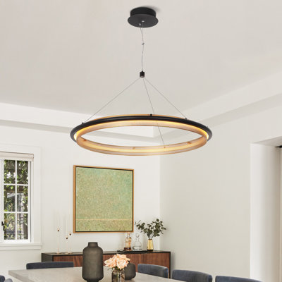 Luminaire suspendu en forme de goutte à 1 lumière avec accents en fer forgé