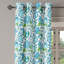 Rideau décoratif à œillets bleu et vert, 50 po, bleu pomme, vert, blanc-106353534