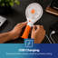 GEEPAS Rechargeable Fan | Mini Portable USB Handheld Fan for Home Office Travel Outdoor Personal Use | 3 Speed Settings 8Hr Run Time | Ultra Quiet Lightweight Air Circulator | 2 Year Warranty-127314146-127314144