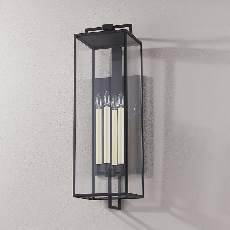 Beckham 4 Light Exterior, 34" H x 10" W x 11.25" D, Forged Iron